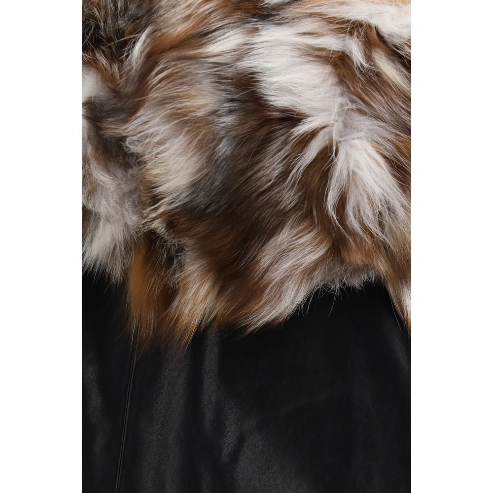 Moose Knuckles Black Lambskin Leather Jacket - Eljoys Fashion 