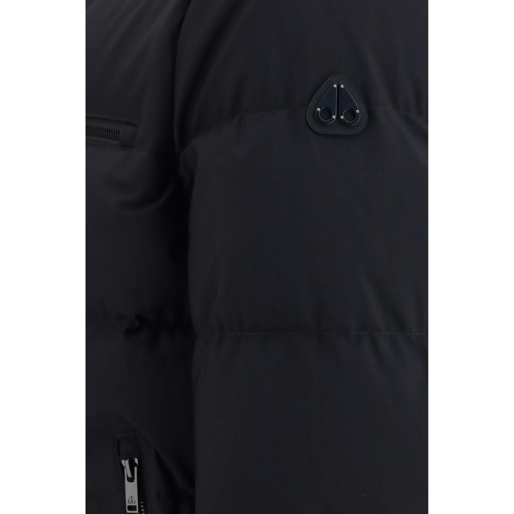 Moose Knuckles Black Nylon Full-Length Jacket - Eljoys Fashion 