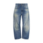 R13 Blue Cotton Boyfriend Jeans - Eljoys Fashion 