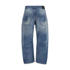 R13 Blue Cotton Boyfriend Jeans - Eljoys Fashion 