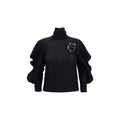 Blumarine Black Wool Oves Aries Turtleneck - Eljoys Fashion 