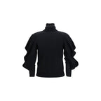 Blumarine Black Wool Oves Aries Turtleneck - Eljoys Fashion 