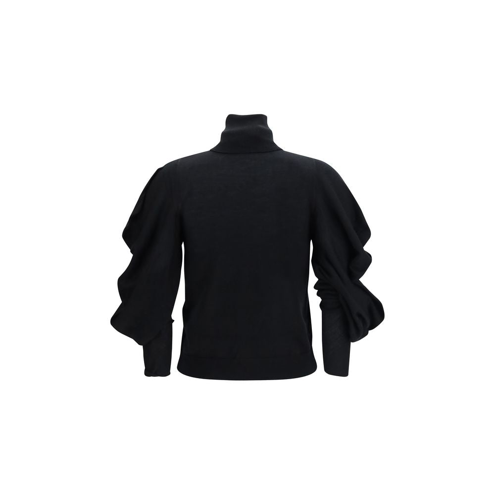 Blumarine Black Wool Oves Aries Turtleneck - Eljoys Fashion 