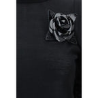 Blumarine Black Wool Oves Aries Turtleneck - Eljoys Fashion 