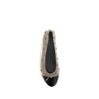Tory Burch Beige Calf Leather Bos Taurus Ballet Flats