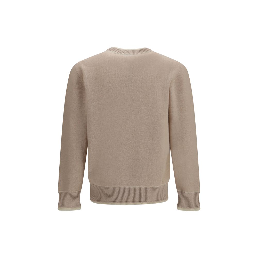 Laneus Beige Wool Oves Aries Sweatshirt - Eljoys Fashion 