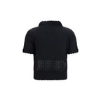 Alexander McQueen Black Viscose T-Shirt - Eljoys Fashion 
