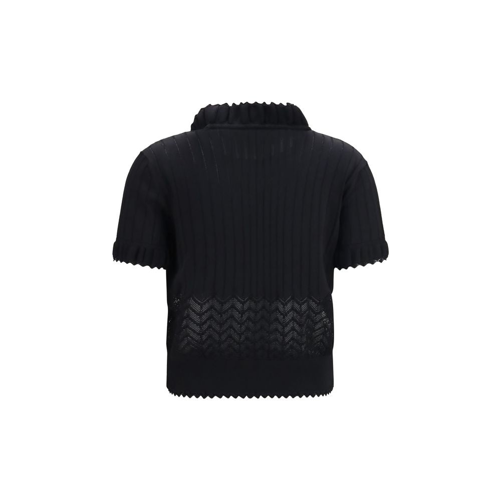 Alexander McQueen Black Viscose T-Shirt - Eljoys Fashion 