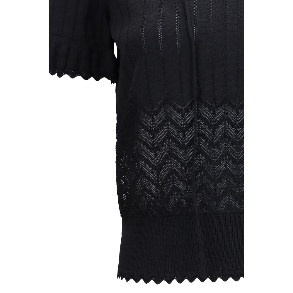 Alexander McQueen Black Viscose T-Shirt - Eljoys Fashion 