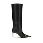 Gucci Black Calf Leather Bos Taurus Boots - Eljoys Fashion 