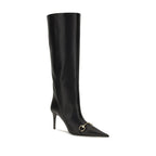 Gucci Black Calf Leather Bos Taurus Boots - Eljoys Fashion 