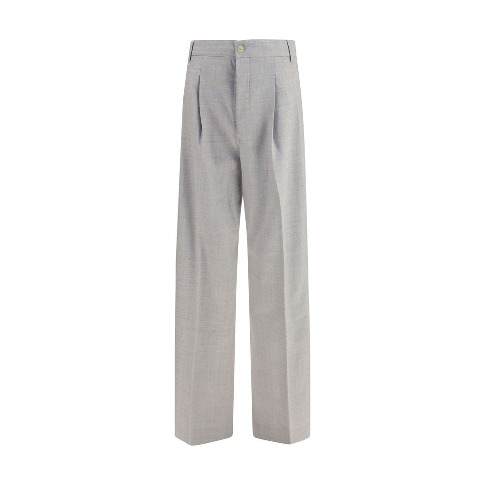 Laneus Gray Wool Oves Aries Casual Pants - Eljoys Fashion 