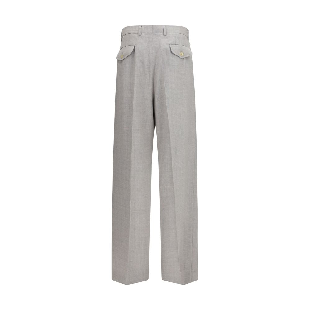 Laneus Gray Wool Oves Aries Casual Pants - Eljoys Fashion 