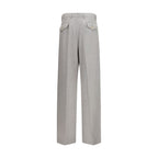 Laneus Gray Wool Oves Aries Casual Pants - Eljoys Fashion 