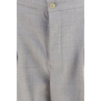 Laneus Gray Wool Oves Aries Casual Pants - Eljoys Fashion 