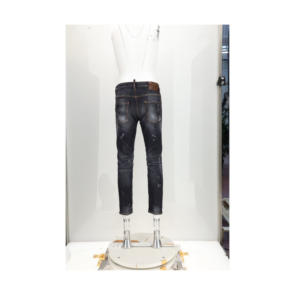 Dsquared² Black Cotton Skinny Jeans - Eljoys Fashion 