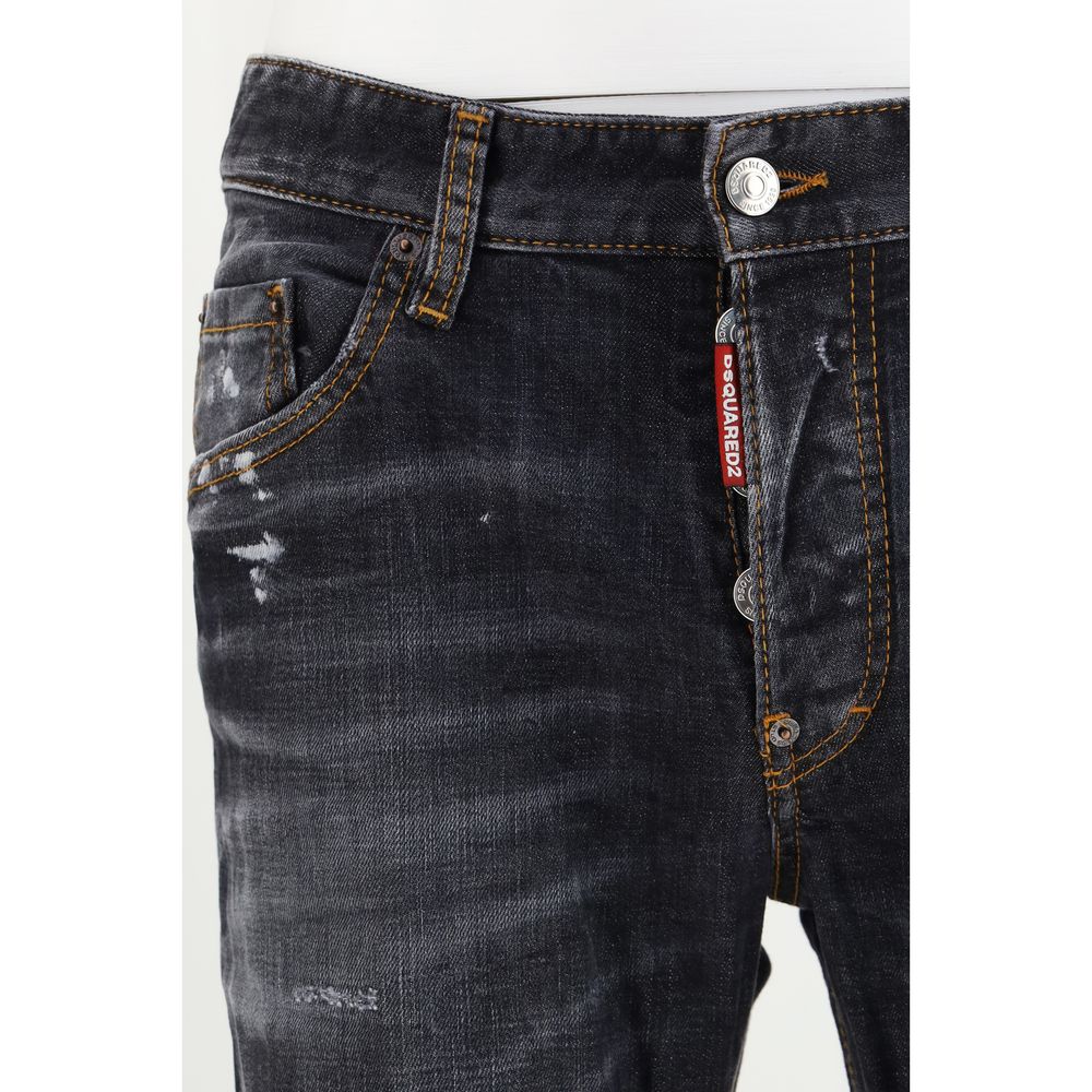 Dsquared² Black Cotton Skinny Jeans - Eljoys Fashion 