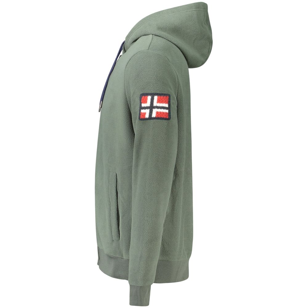 Norway 1963 Green Polyester Men's Sweatshirt with Hood - Eljoys Fashion 