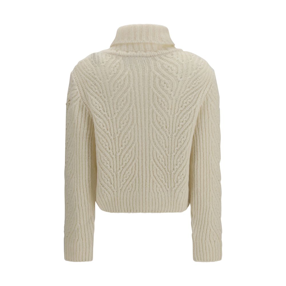 Moncler Beige Wool Oves Aries Turtleneck - Eljoys Fashion 