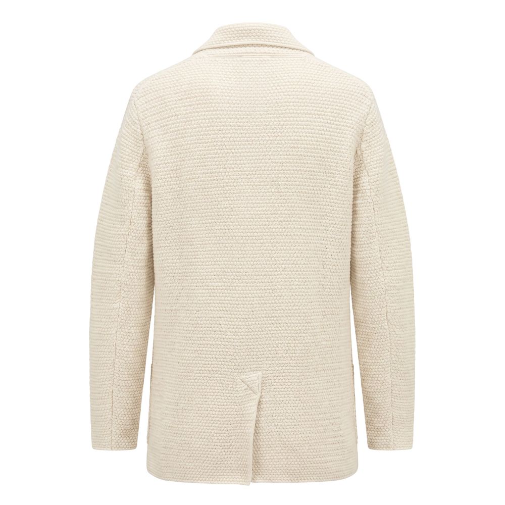 Malo White Cotton Men's Cardigan - Eljoys Fashion 