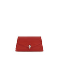 Alexander McQueen Red Calf Leather Bos Taurus Clutch Bag - Eljoys Fashion 