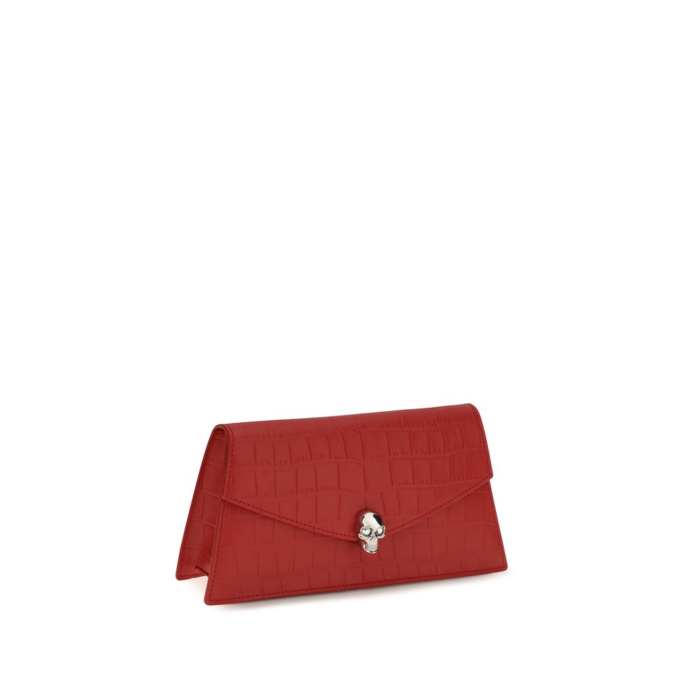 Alexander McQueen Red Calf Leather Bos Taurus Clutch Bag - Eljoys Fashion 