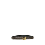 Fendi Black Calf Leather Bos Taurus Regular Belt - Eljoys Fashion 