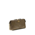 Valentino Garavani Brown Napa Leather / Calf Bos Taurus Shoulder Bag - Eljoys Fashion 