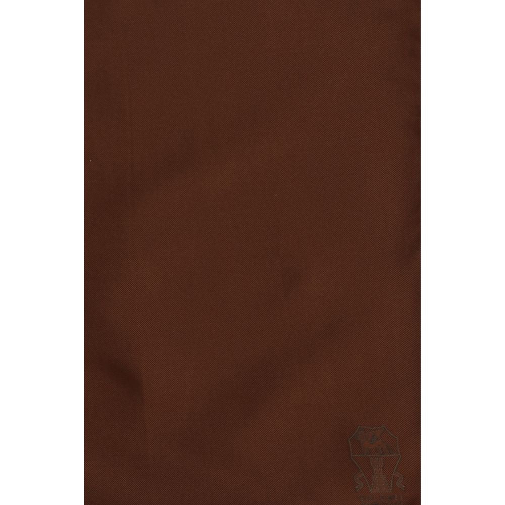Brunello Cucinelli Brown Silk Pocket Square - Eljoys Fashion 