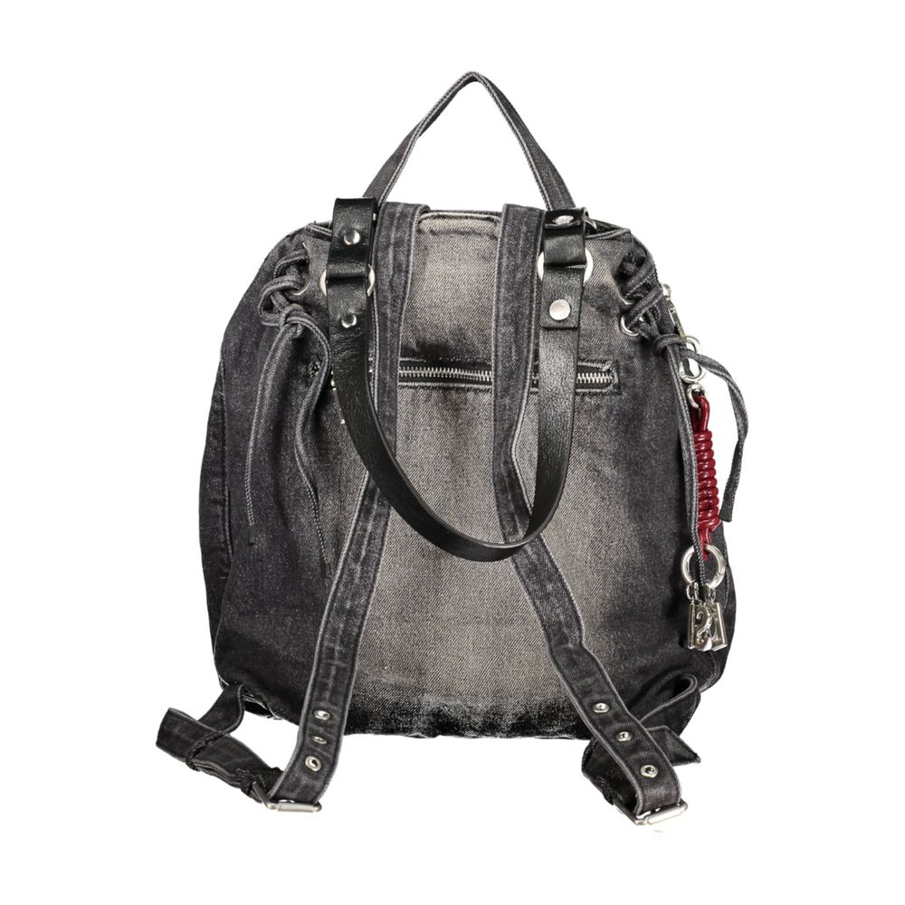 Desigual Black Cotton Womens Backpack - Eljoys Fashion 