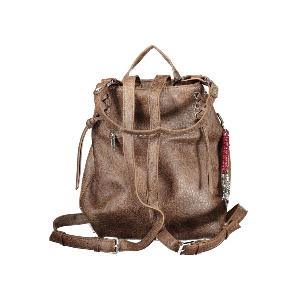 Desigual Brown Polyurethane Women's Backpack - Eljoys Fashion 
