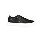 Calvin Klein Black Polyurethane Men's Sneaker - Eljoys Fashion 