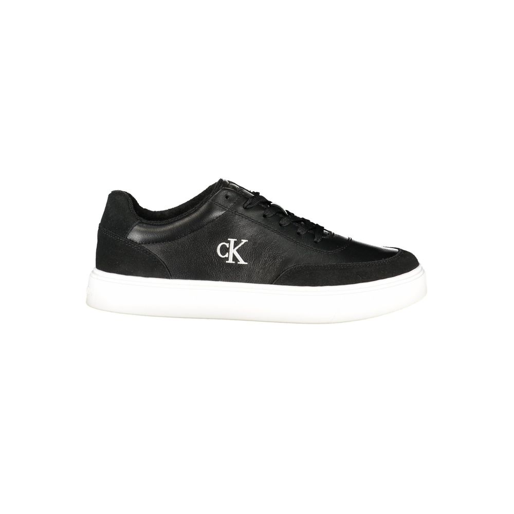 Calvin Klein Black Polyurethane Men's Sneaker - Eljoys Fashion 