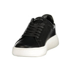 Calvin Klein Black Leather Men's Sneaker - Eljoys Fashion 