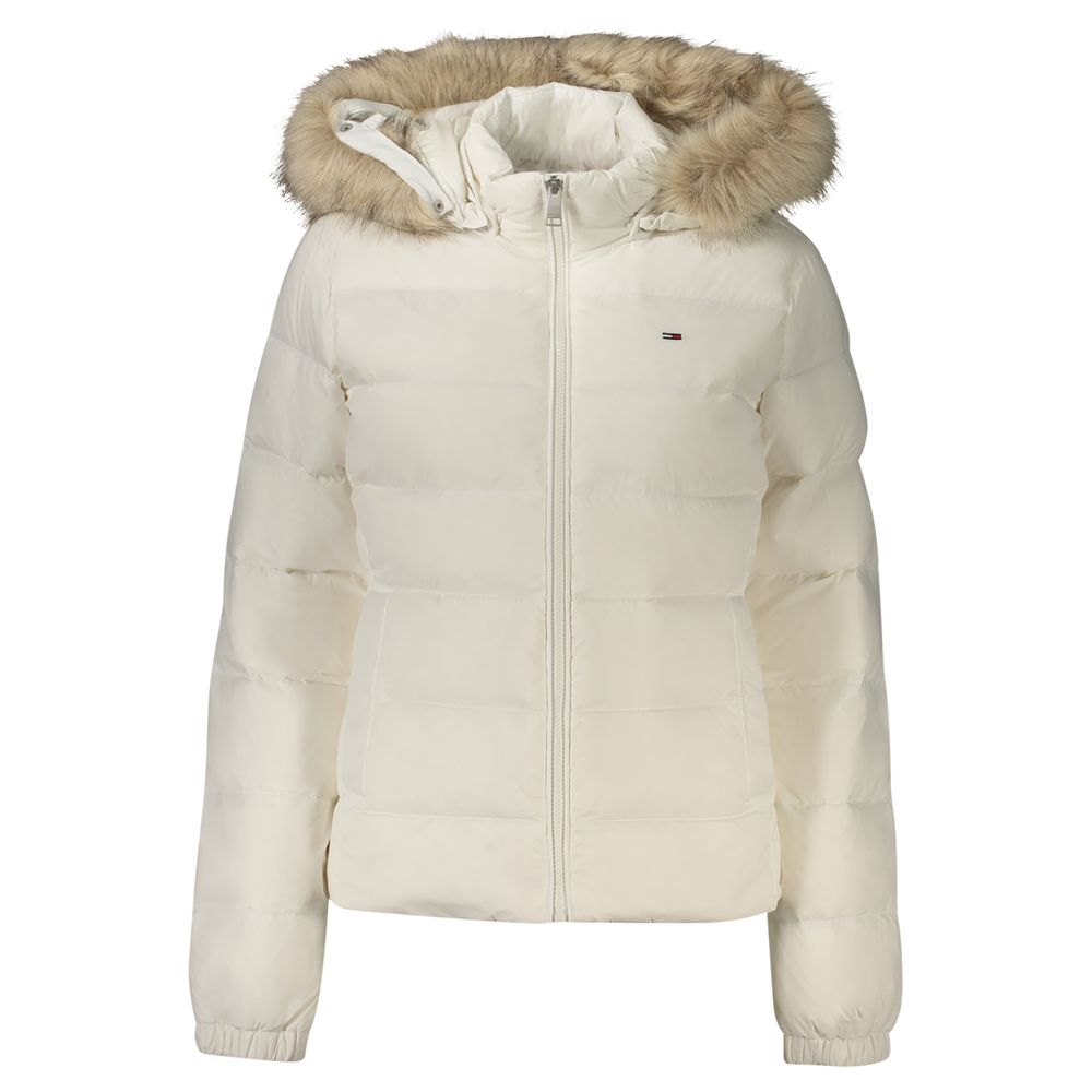Tommy Hilfiger White Polyester Women's Jacket - Eljoys Fashion 