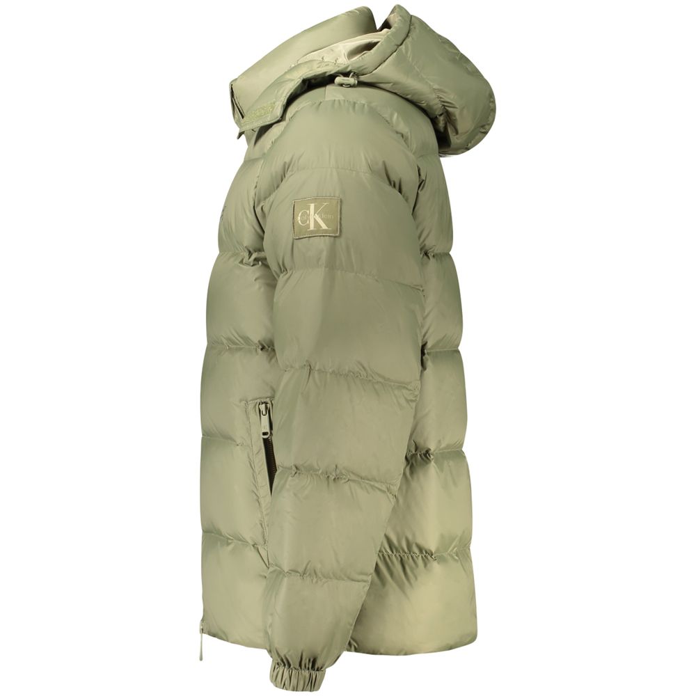Calvin Klein Green Nylon Full-Length Jacket - Eljoys Fashion 