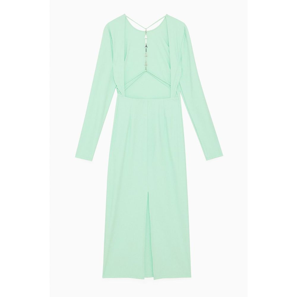 Patrizia Pepe Green Polyamide Casual Dress - Eljoys Fashion 