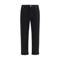 Brunello Cucinelli Black Cotton High-Waisted Jean - Eljoys Fashion 