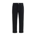 Brunello Cucinelli Black Cotton High-Waisted Jean - Eljoys Fashion 