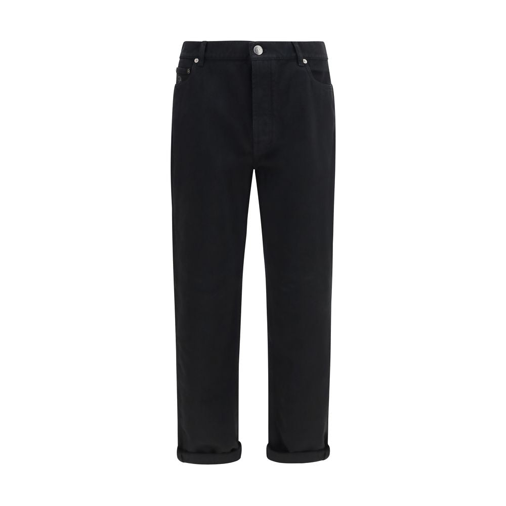 Brunello Cucinelli Black Cotton High-Waisted Jean - Eljoys Fashion 