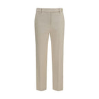 Brunello Cucinelli Beige Cotton Dress Pants - Eljoys Fashion 