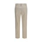 Brunello Cucinelli Beige Cotton Dress Pants - Eljoys Fashion 