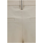 Brunello Cucinelli Beige Cotton Dress Pants - Eljoys Fashion 