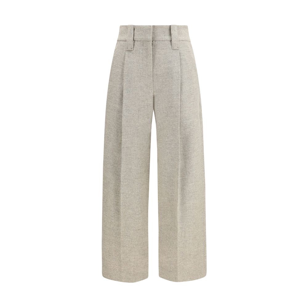 Brunello Cucinelli Beige Wool Oves Aries Dress Pants - Eljoys Fashion 