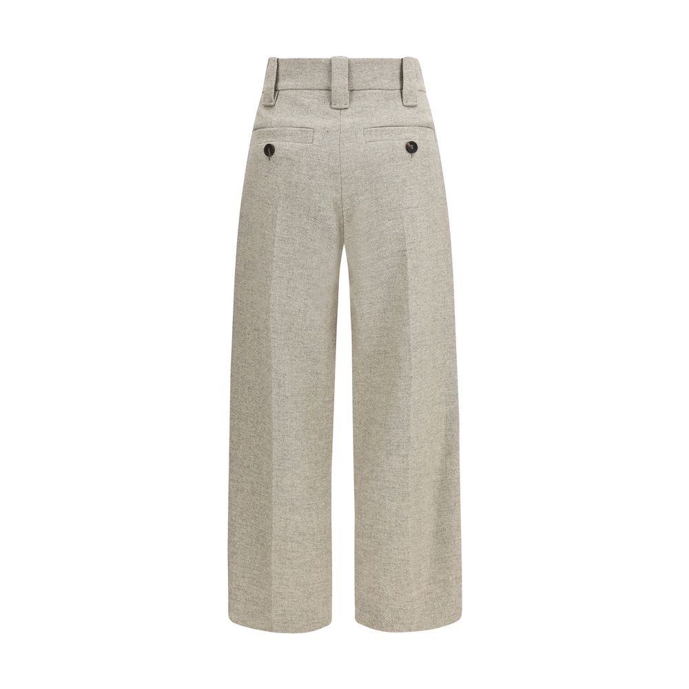 Brunello Cucinelli Beige Wool Oves Aries Dress Pants - Eljoys Fashion 