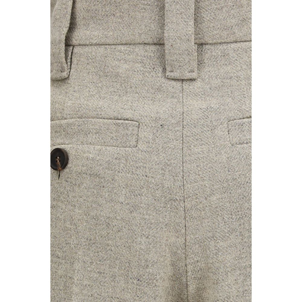 Brunello Cucinelli Beige Wool Oves Aries Dress Pants - Eljoys Fashion 