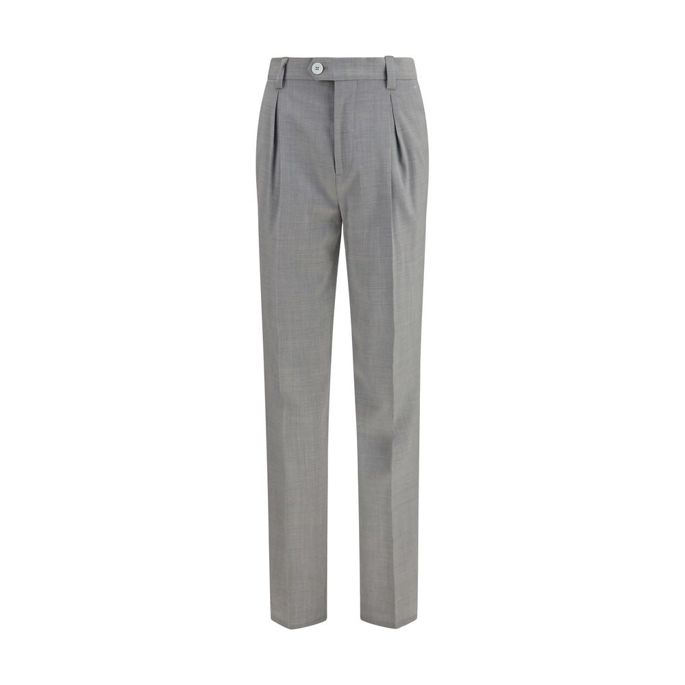 Brunello Cucinelli Gray Wool Oves Aries Dress Pants - Eljoys Fashion 