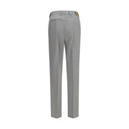 Brunello Cucinelli Gray Wool Oves Aries Dress Pants - Eljoys Fashion 