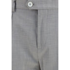 Brunello Cucinelli Gray Wool Oves Aries Dress Pants - Eljoys Fashion 