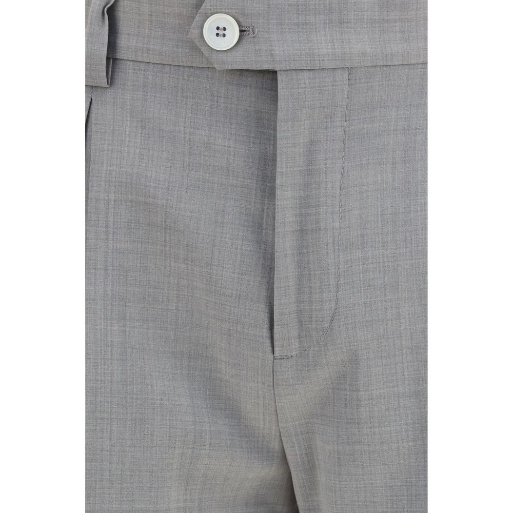 Brunello Cucinelli Gray Wool Oves Aries Dress Pants - Eljoys Fashion 